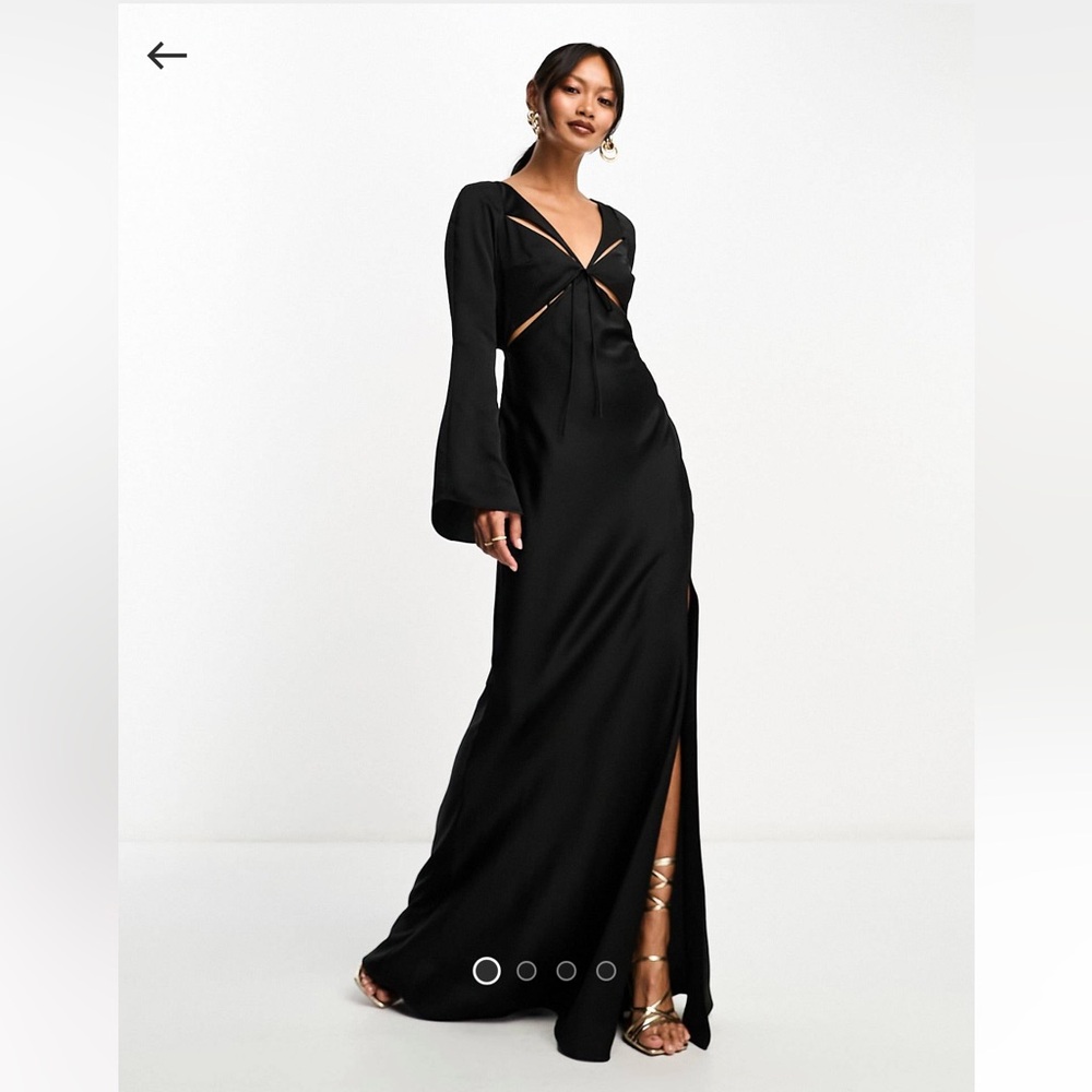 ASOS satin cut out maxi dress